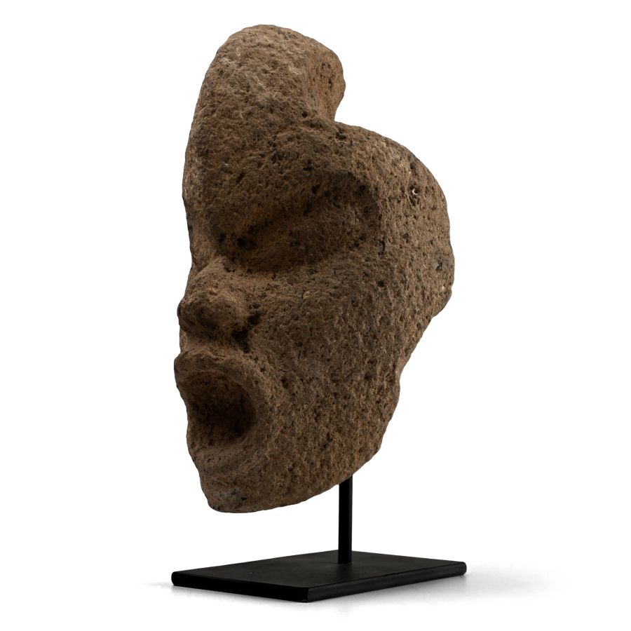 Pre-Columbian Veracruz Stone Hacha in the Form of Xipe Totec Deity