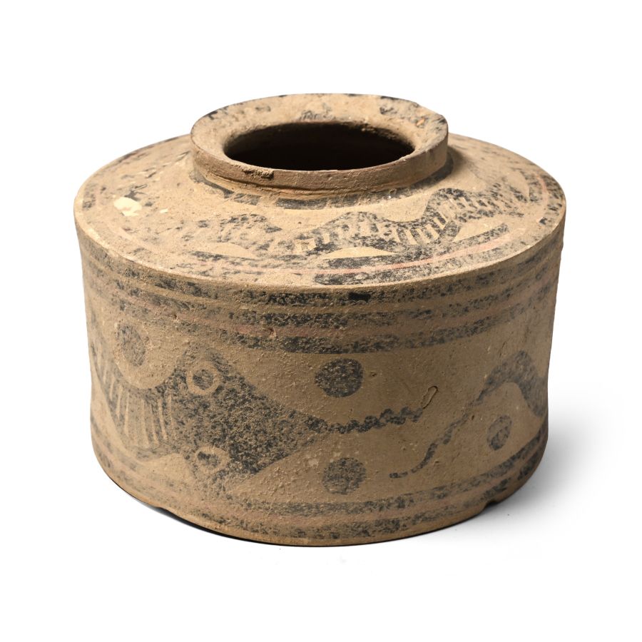 Indus Valley Terracotta Vessel with Snakes