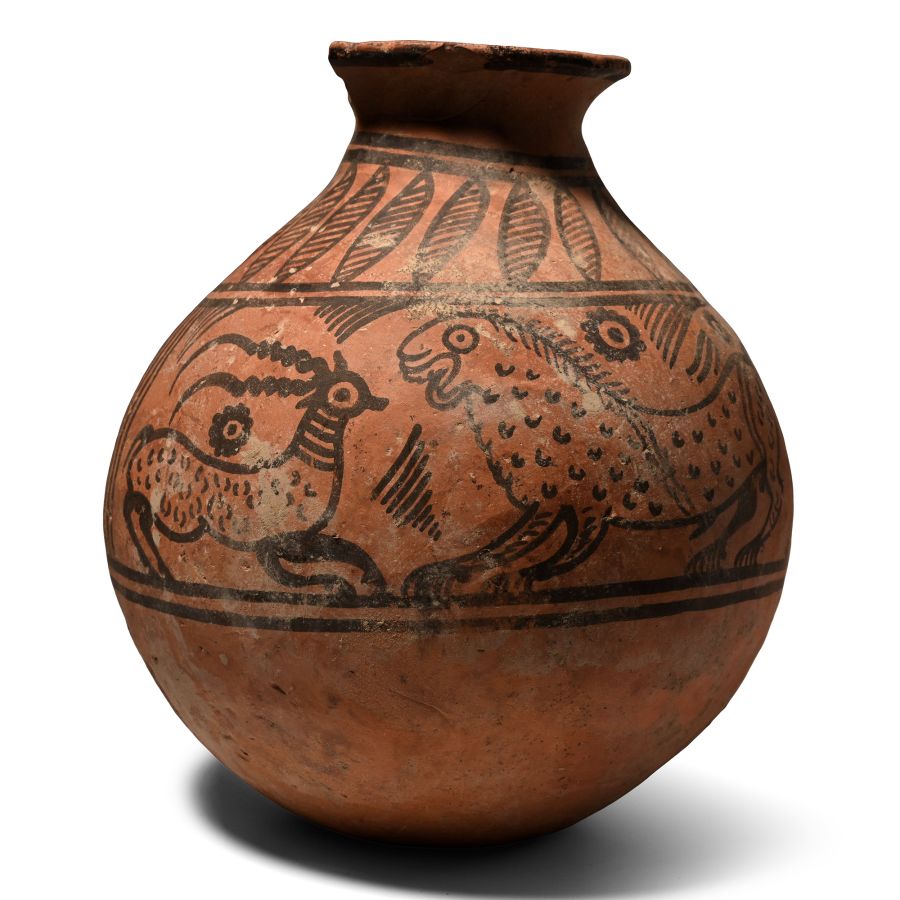 Large Indus Valley Terracotta Vessel with Animals