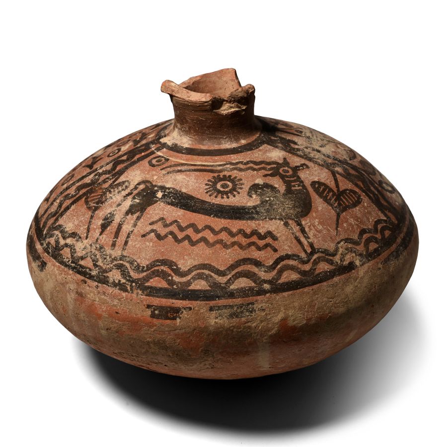 Large Indus Valley Terracotta Vessel with Animals