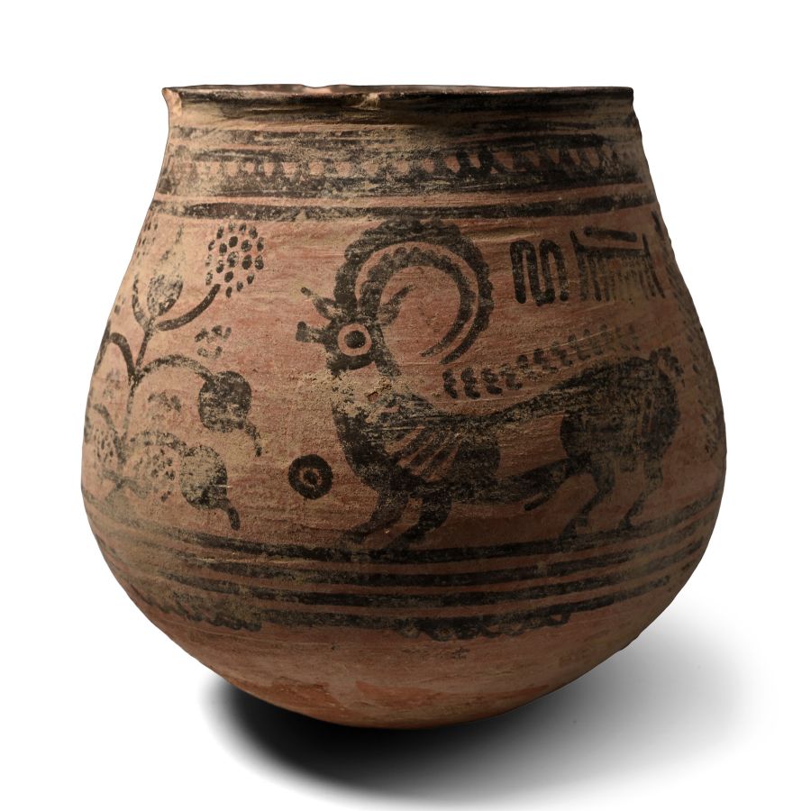 Large Indus Valley Terracotta Vessel with Animals