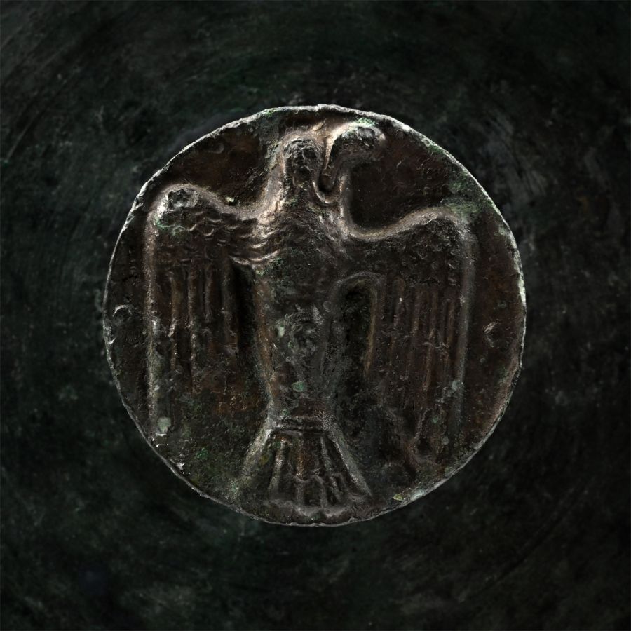 Scythian Bronze Mirror with Eagle Handle