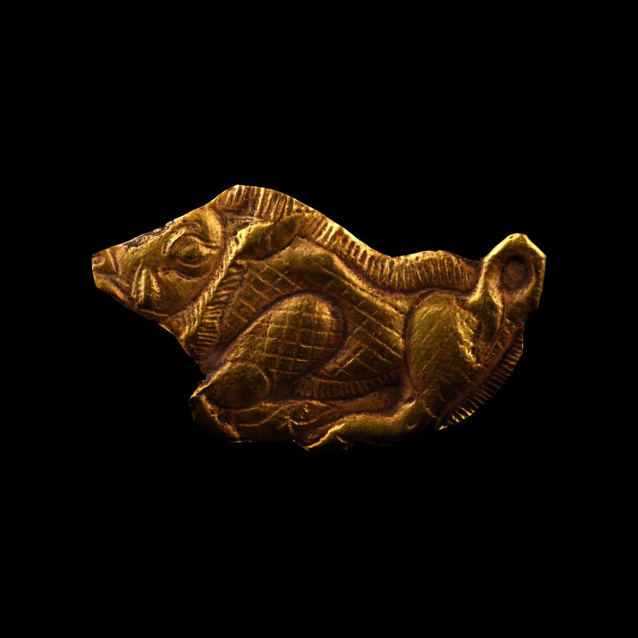 Achaemenid Gold Repousse Boar Mount