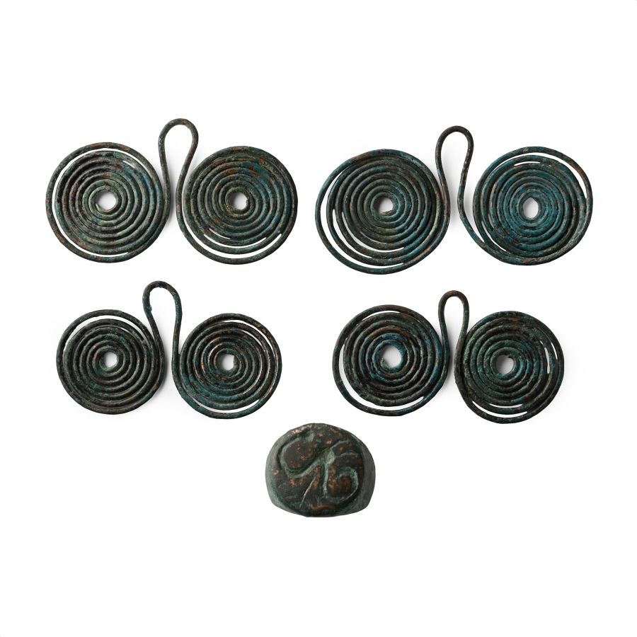 Bronze Age Spiral Brooch and Ring Collection