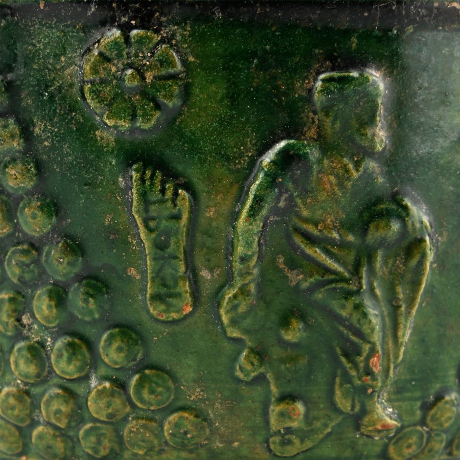 Roman Green Glazed Terracotta Cup with Signature