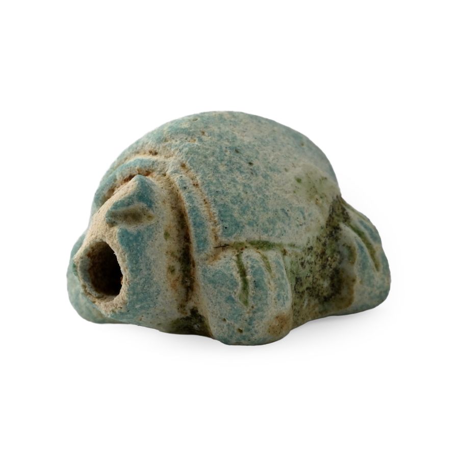 Egyptian Faience Turtle Amulet