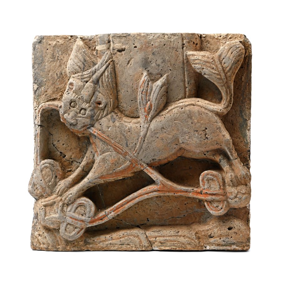 Chinese Song Terracotta Tile with Lion