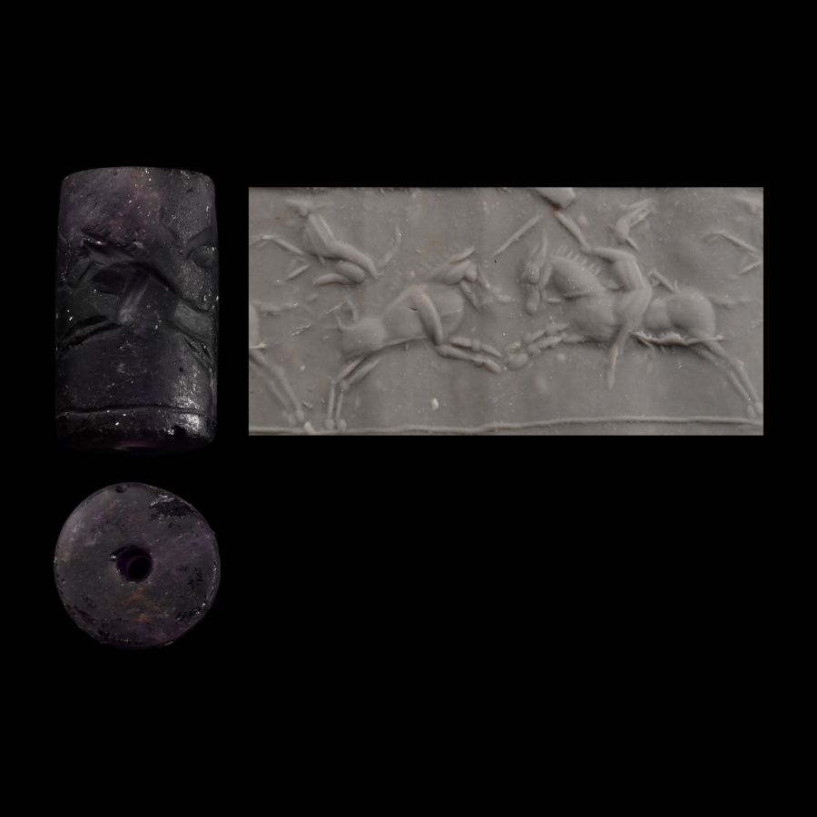 Early Parthian Stone Cylinder Seal