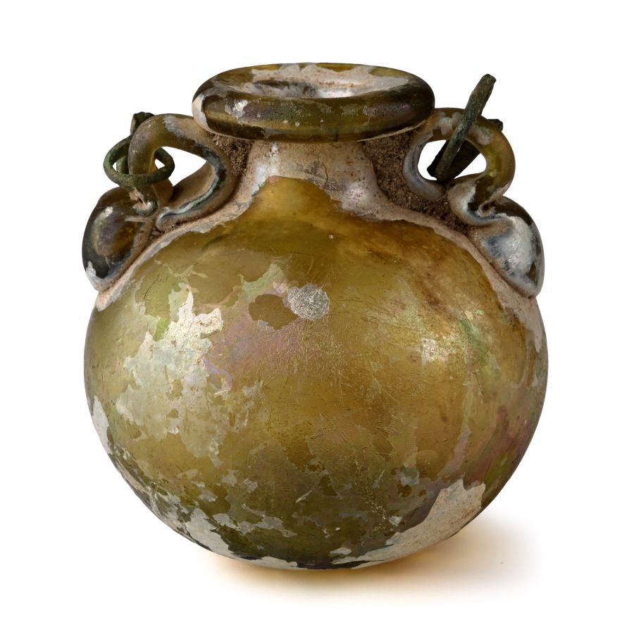 Roman Cast Glass Aryballos