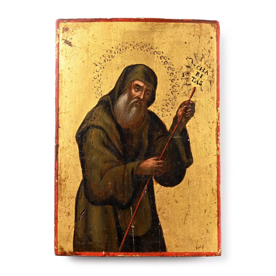 Veneto-Cretan Icon of St Francis of Paola