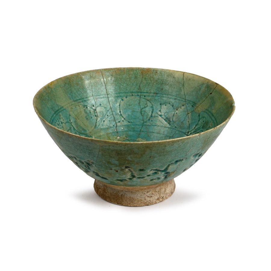 Kashan Turquoise Glazed Bowl