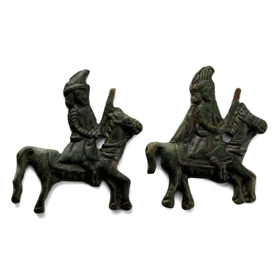 Medieval Bronze Pilgrim's Badge Pair