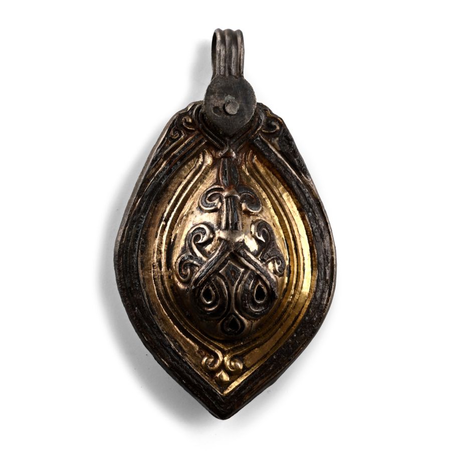 Viking Age Silver-Gilt Rattle Horse Harness Pendant