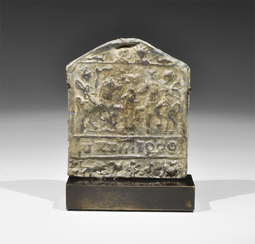 Iron Age Celtiberian Lead Plaque with Horsemen