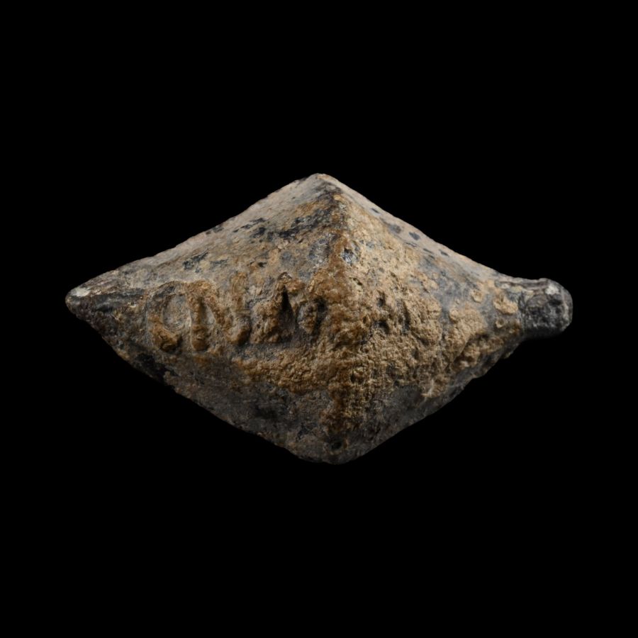 Roman Lead Cnaeus Pompey Battle of Munda Sling Shot