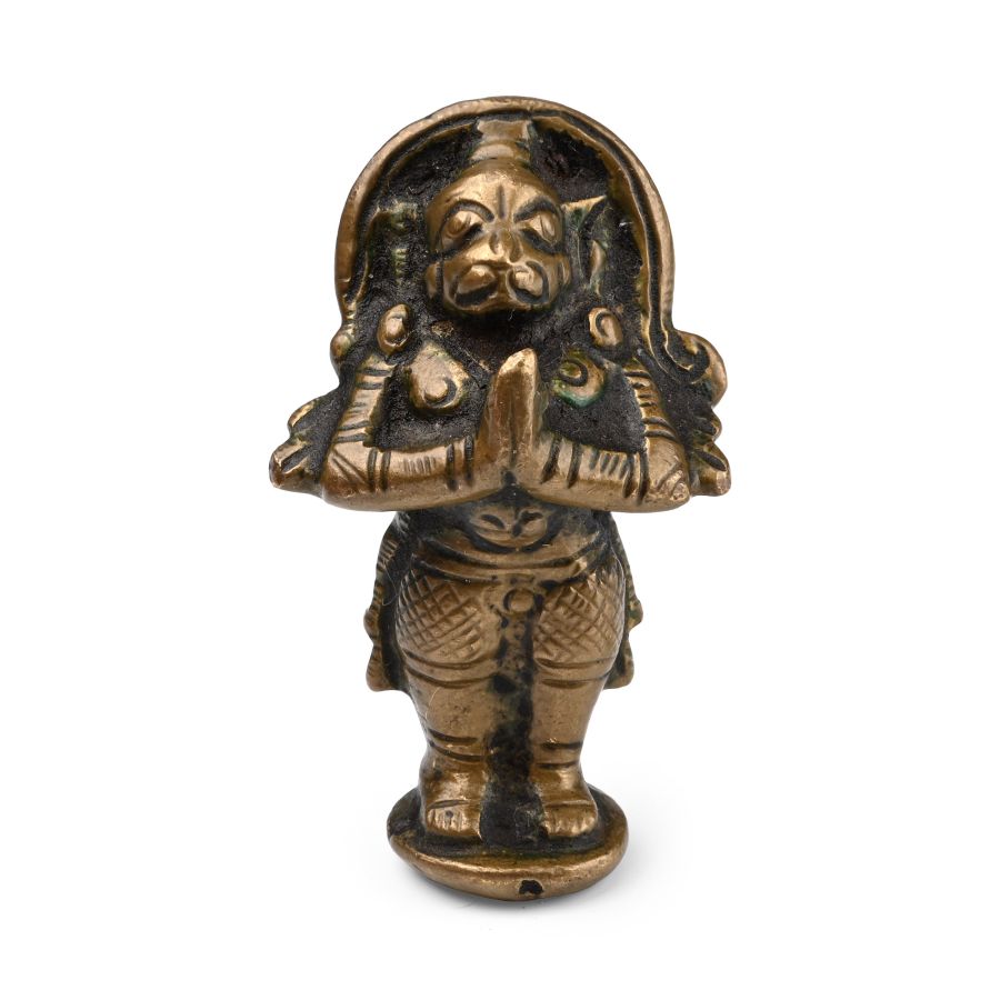 Copper-alloy Standing Hanuman Figure