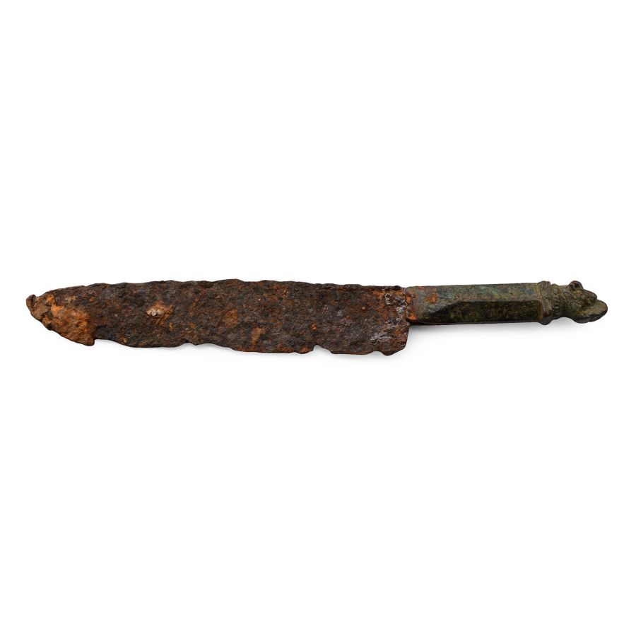 Roman Iron Knife with Bronze Hilt
