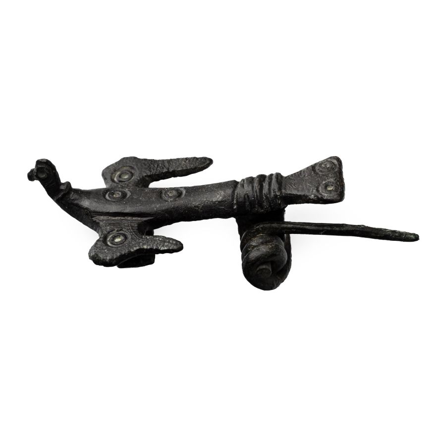 Roman Bronze Flying Bird Plate Brooch