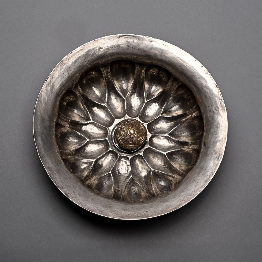 Achaemenid Silver Phiale with Central Rosette