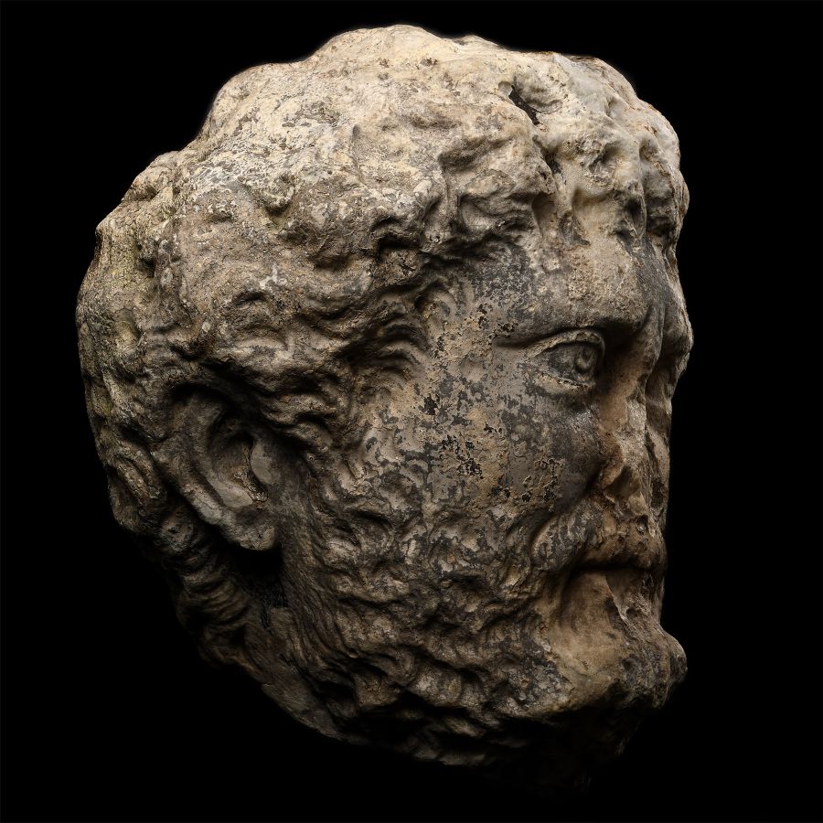 Life-Size Roman Marble Head