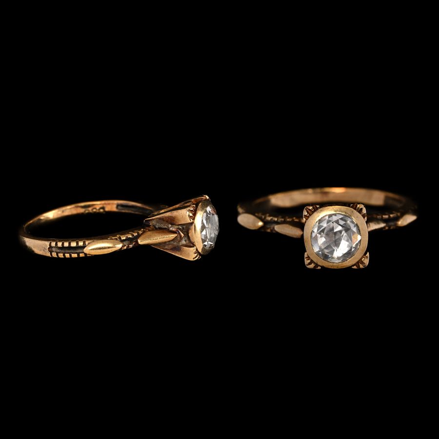 Gold Ring with 'Rose-Cut' Diamond