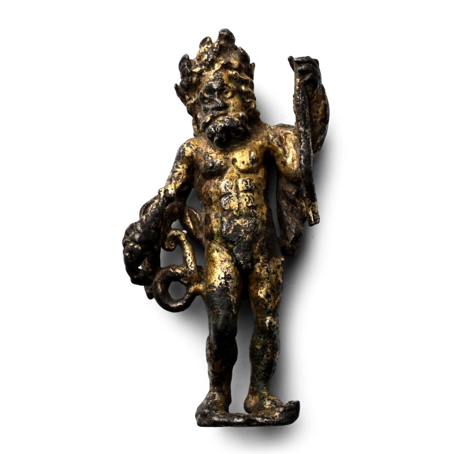 Roman Silver-Gilt Statuette of Jupiter