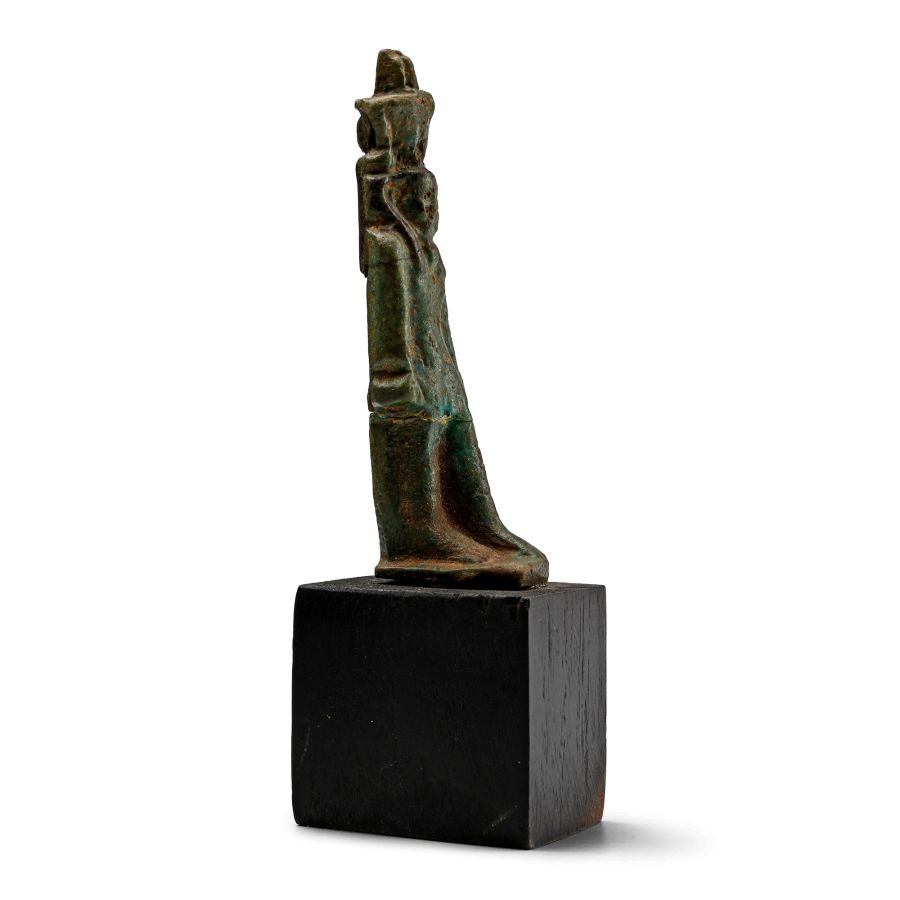 Egyptian Faience Figure of Nefertum