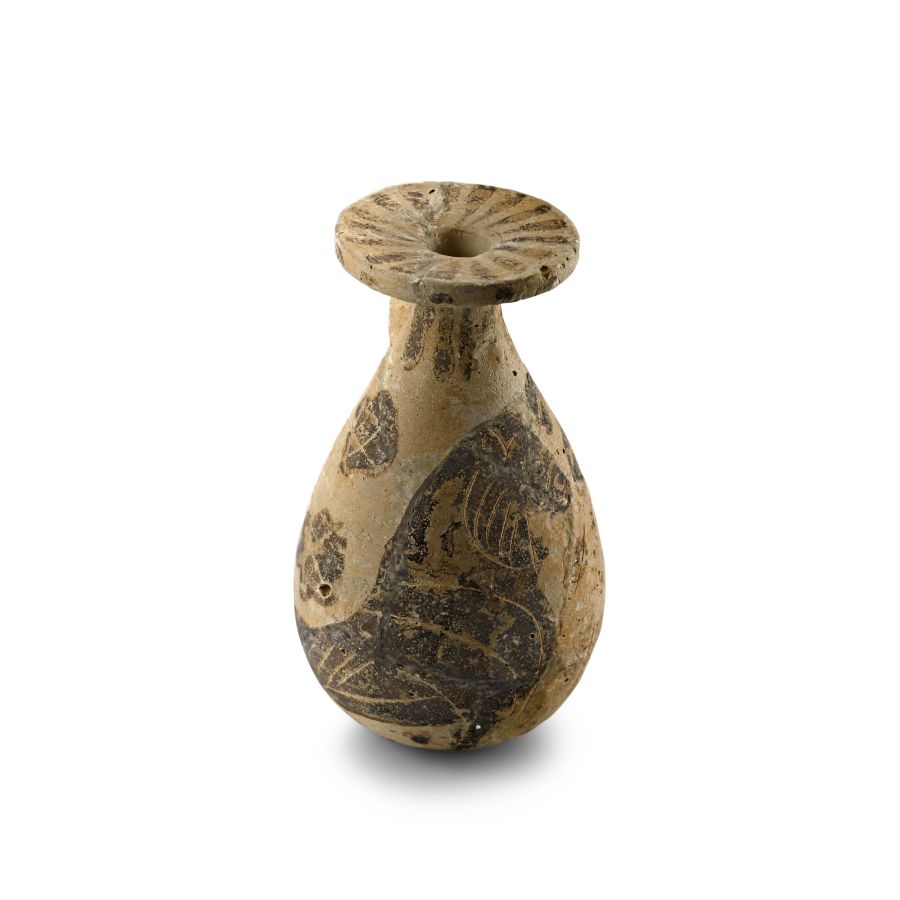 Corinthian Terracotta Black-Figure Alabastron
