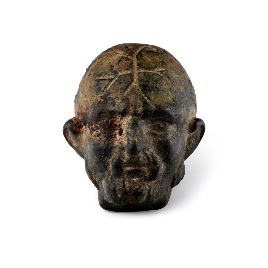 Roman Bronze 'Money' Box with Cross