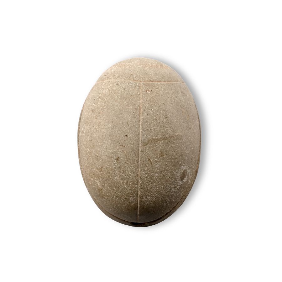 Very Large Phoenician Stone Scarab with Hieroglyphics