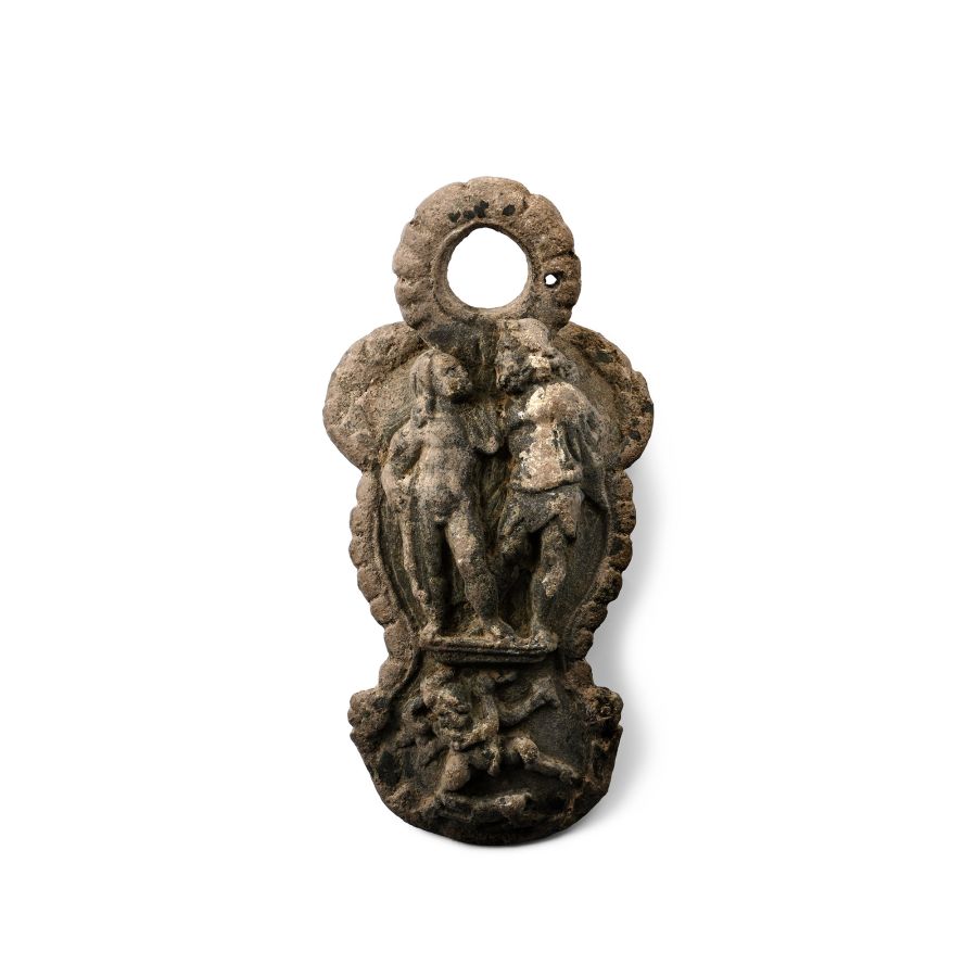Roman Bronze Three-Dimensional Vessel Mount
