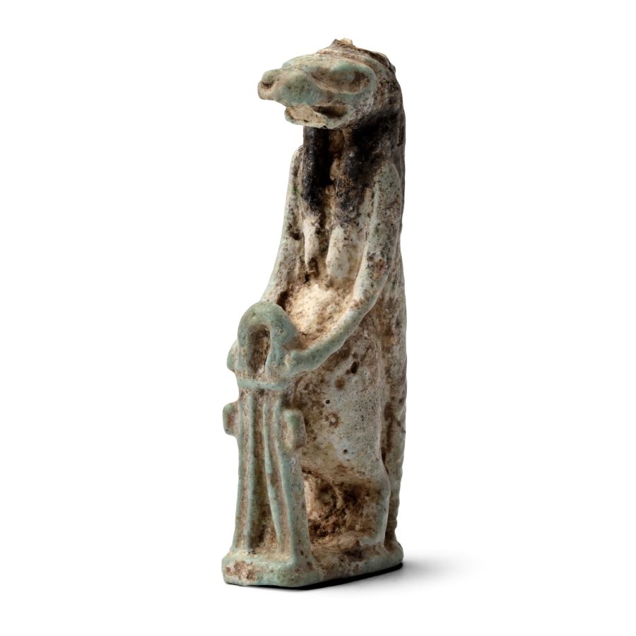 Egyptian Faience Amulet Representing Sobek