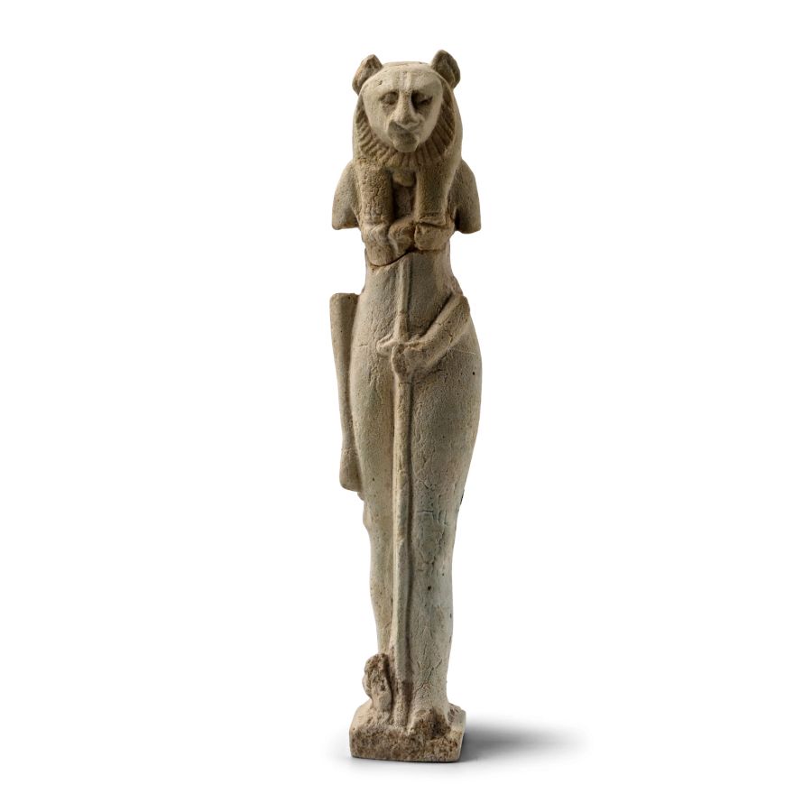 Large Egyptian Faience Figure of Sekhmet
