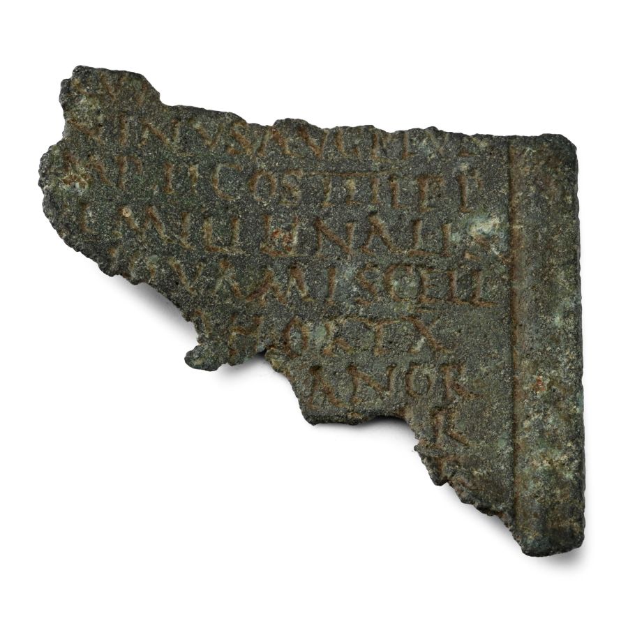 Roman Bronze Military Diploma Fragment Issued Under Antoninus Pius to Auxiliaries Stationed in Moesia Superior