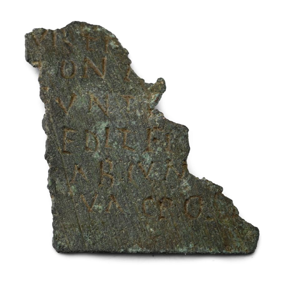 Roman Bronze Military Diploma Fragment Issued Under Antoninus Pius to Auxiliaries Stationed in Moesia Superior