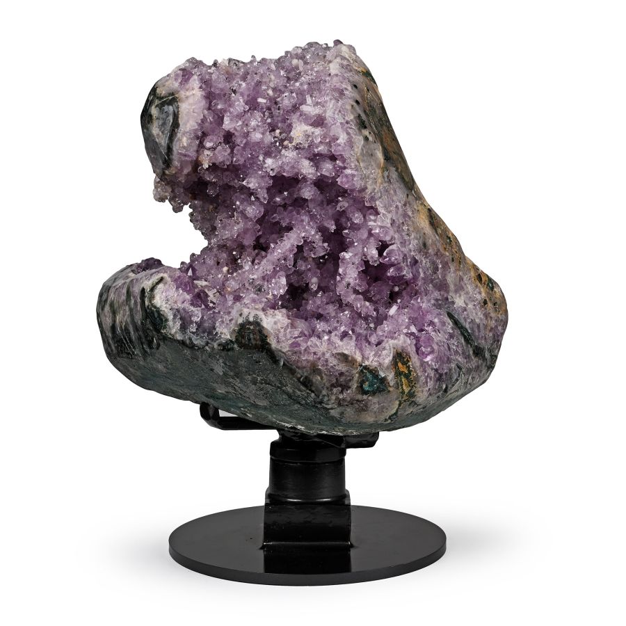 Amethyst Geode Heart with Intricate Formations