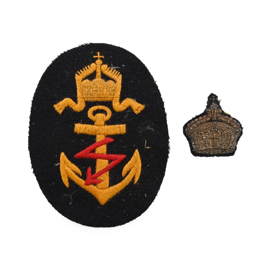 German WWI Funkmaat Radio Operator's Patch and Naval Badge
