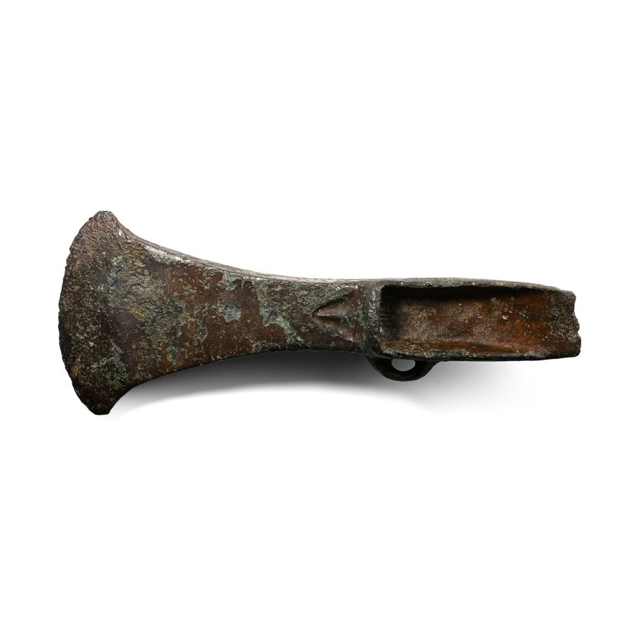 Large British Bronze Age Looped Palstave Axehead