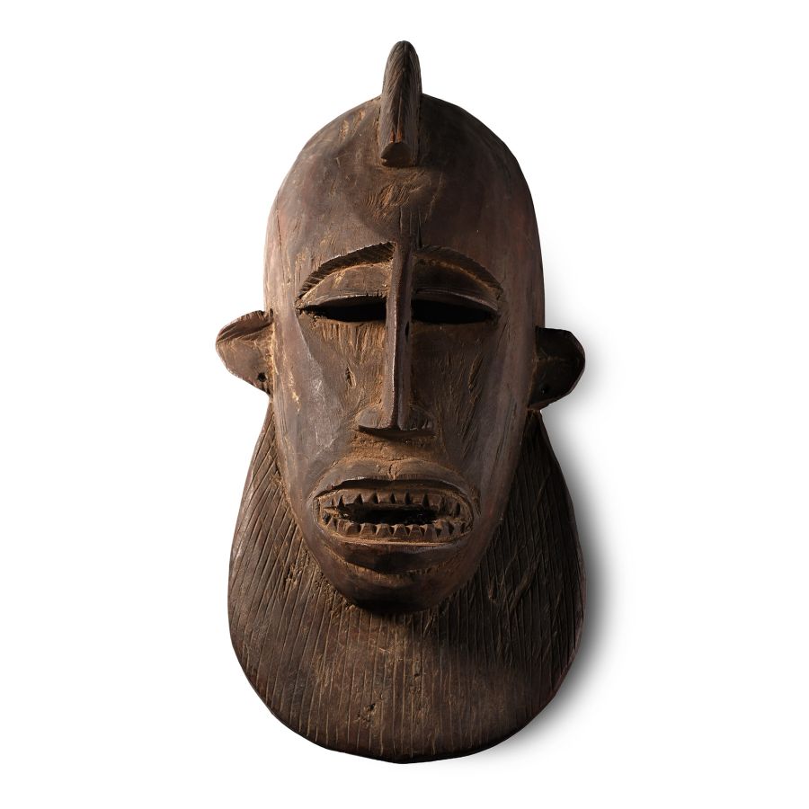 African Wooden Ceremonial Face Mask