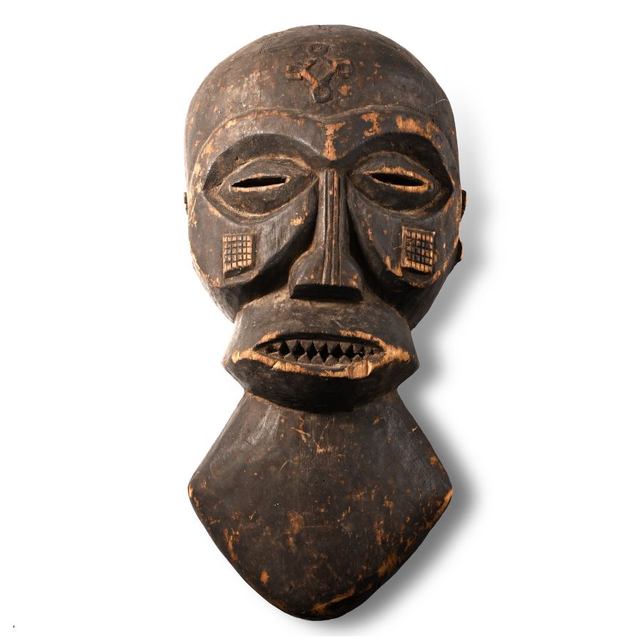 African Wooden Ceremonial Face Mask