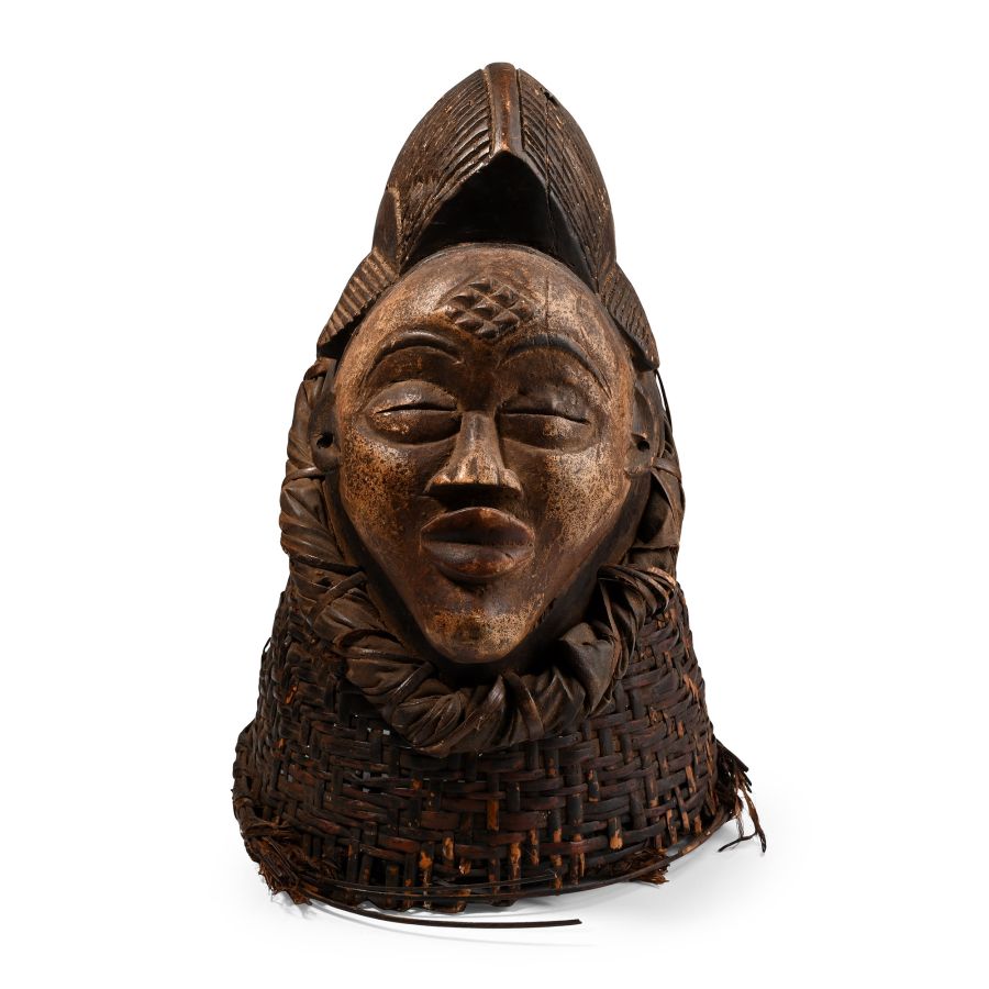 African Wooden Ceremonial 'Maiden Spirit' Mask