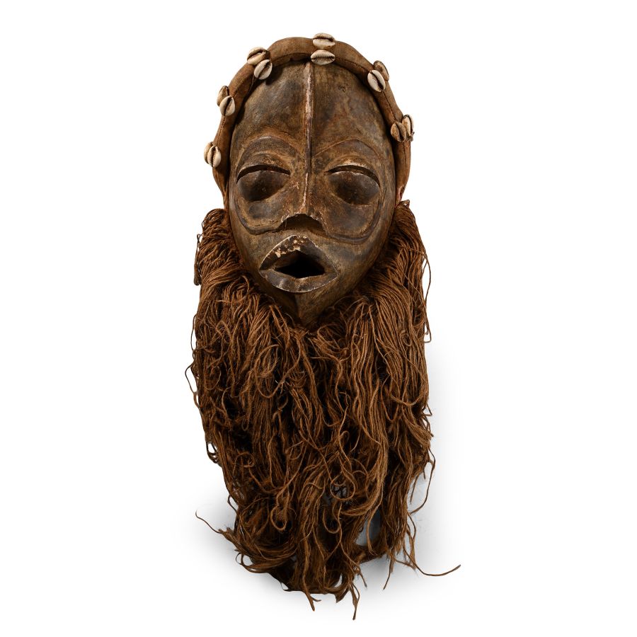 African Wooden Ceremonial Face Mask
