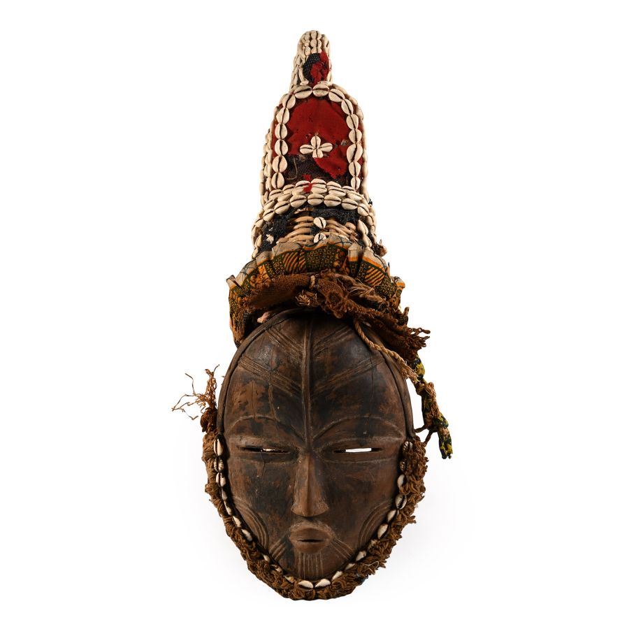 African Wooden Ceremonial Face Mask