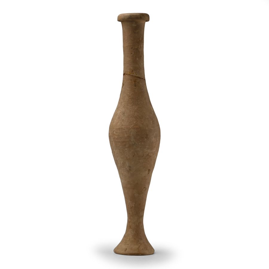 Large Hellenistic Terracotta Spindle Flask