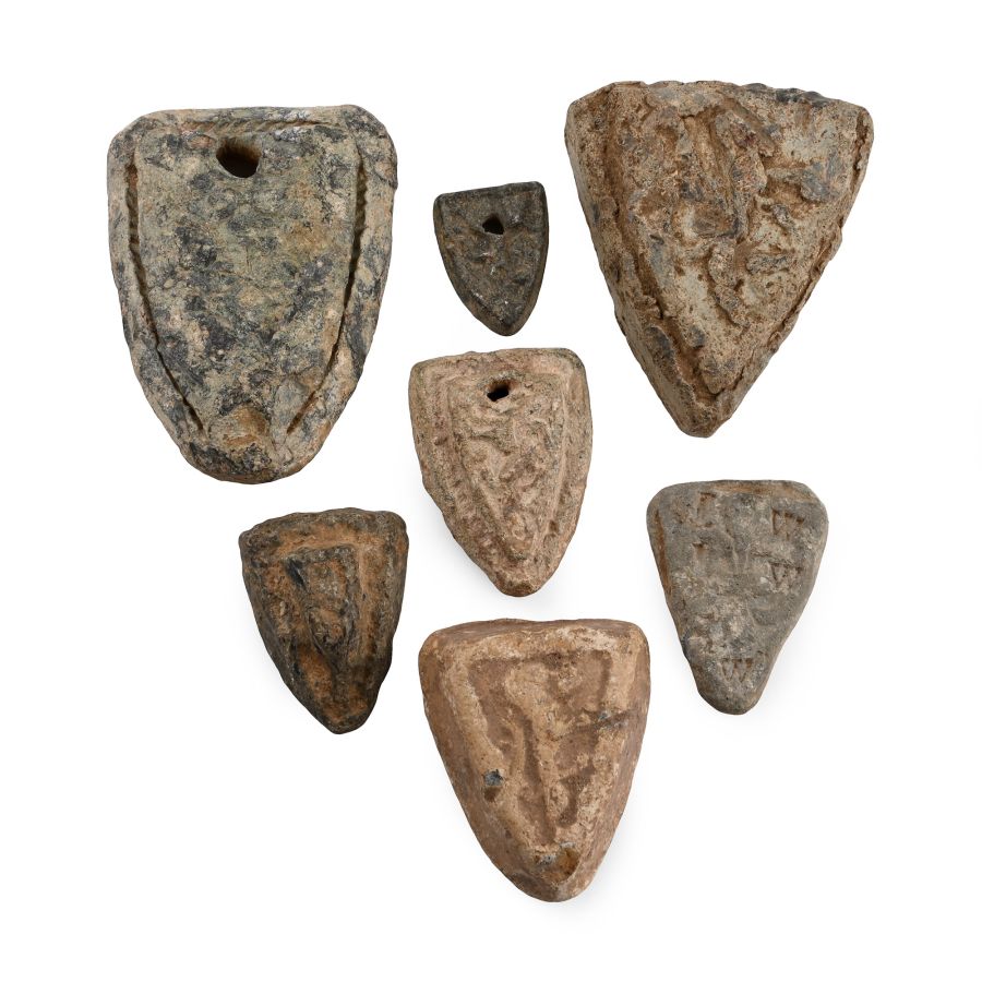 Medieval Lead Heraldic Trade Weight Collection
