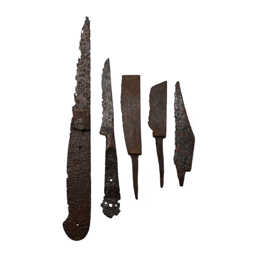 Medieval Iron Knife Group