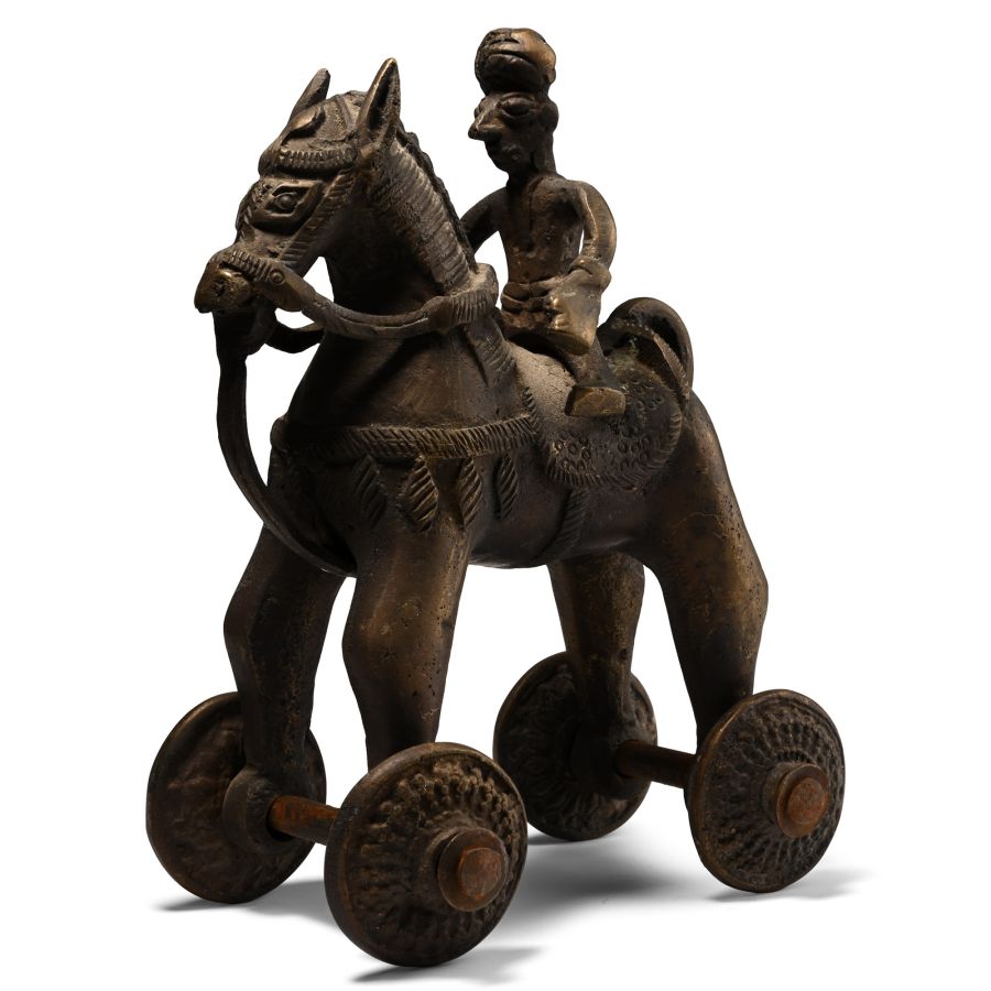 African Bronze Figure on Horseback