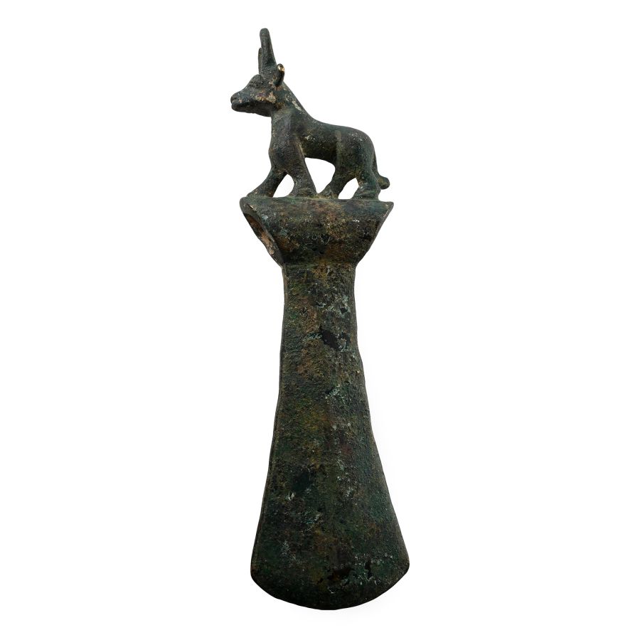 Luristan Style Bronze Axehead with Bull