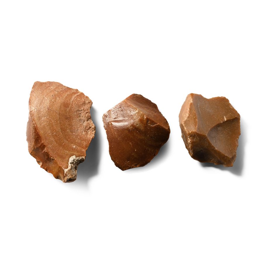 Stone Age Acheulian Knapped Scraper and Knife Group