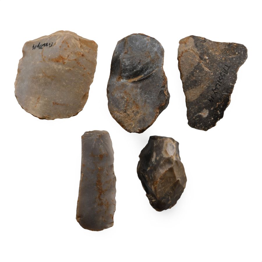 Stone Age Knapped Flint Tool Group